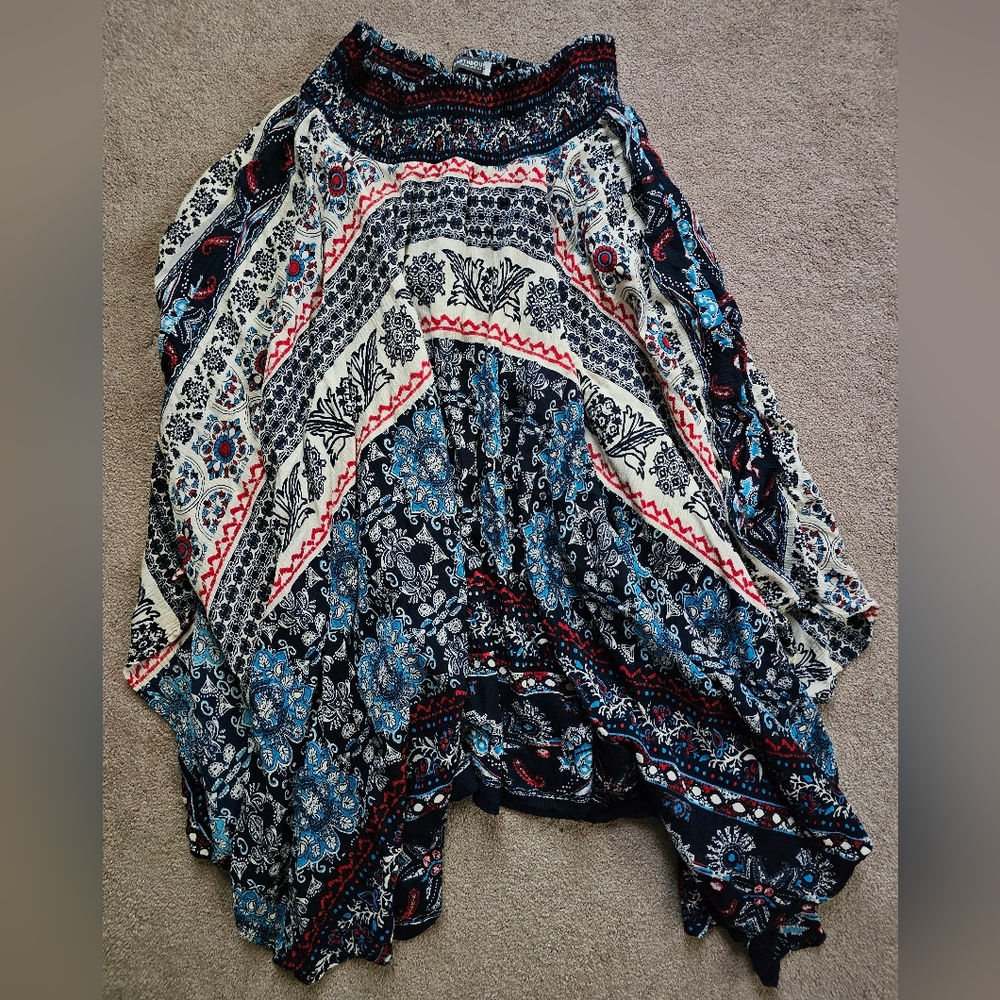 Bohemian hankerchief style skirt